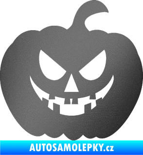 Samolepka Halloween 015 pravá dýně grafitová metalíza