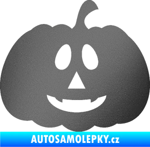 Samolepka Halloween 017 pravá dýně grafitová metalíza