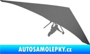 Samolepka Hang Glider 001 pravá rogalo grafitová metalíza