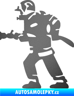 Samolepka Hasič 013 levá grafitová metalíza