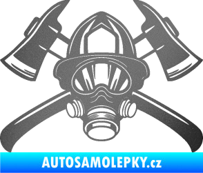 Samolepka Hasič 014 grafitová metalíza