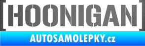 Samolepka Hoonigan nápis grafitová metalíza