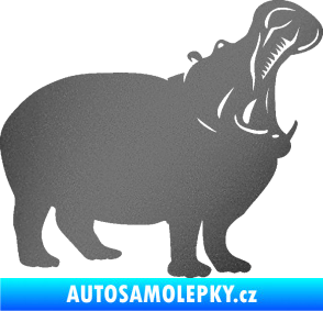 Samolepka Hroch 002 pravá grafitová metalíza