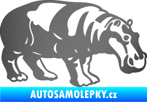 Samolepka Hroch 003 pravá grafitová metalíza