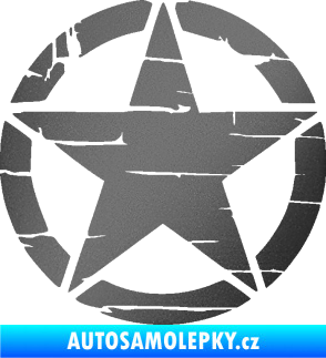 Samolepka Hvězda army 008 narušená grafitová metalíza