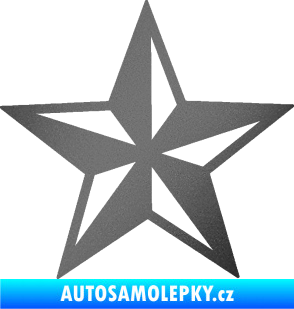 Samolepka Hvězda námořní grafitová metalíza