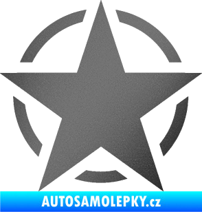 Samolepka Hvězda US Army 001 grafitová metalíza