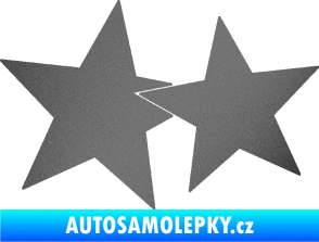 Samolepka Hvězdy 002 levá spojené grafitová metalíza