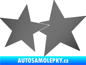 Samolepka Hvězdy 002 pravá spojené grafitová metalíza