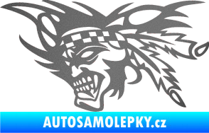 Samolepka Indián 001 levá grafitová metalíza