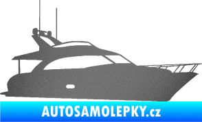 Samolepka Jachta 001 pravá grafitová metalíza