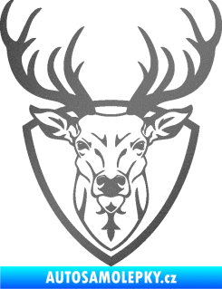Samolepka Jelen trofej 002 grafitová metalíza
