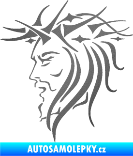 Samolepka Ježíš 002 levá grafitová metalíza