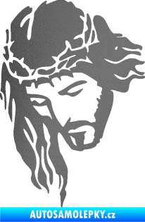 Samolepka Ježíš 003 levá grafitová metalíza