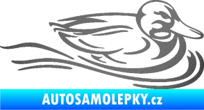 Samolepka Kachna 003 pravá ve vodě grafitová metalíza