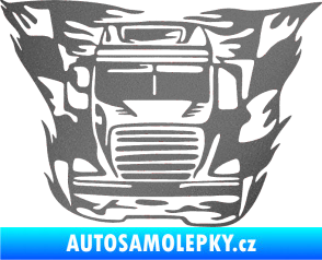 Samolepka Kamion 001 nákladní auto grafitová metalíza