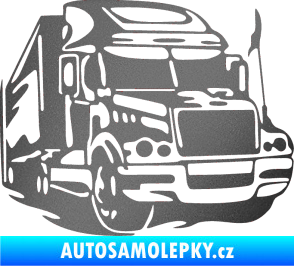 Samolepka Kamion 002 pravá nákladní auto grafitová metalíza