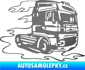 Samolepka Kamion 003 pravá nákladní auto grafitová metalíza