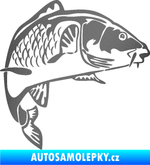 Samolepka Kapr 010 pravá grafitová metalíza