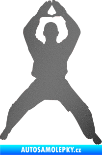 Samolepka Karate 003 pravá grafitová metalíza