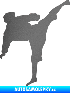 Samolepka Karate 009 pravá grafitová metalíza
