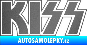 Samolepka KISS grafitová metalíza