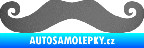 Samolepka Knír 001 movember, moustache styl grafitová metalíza