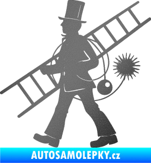 Samolepka Kominík 001 levá grafitová metalíza