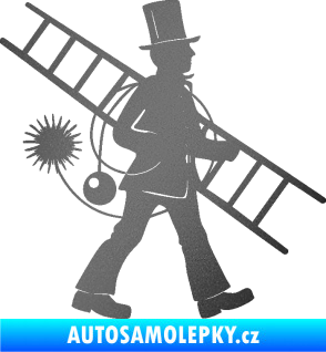 Samolepka Kominík 001 pravá grafitová metalíza