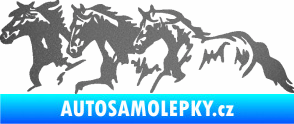 Samolepka Koníci 004 levá stádo grafitová metalíza