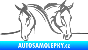 Samolepka Koníci 006 levá grafitová metalíza