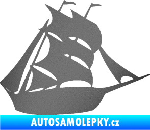 Samolepka Koráb 001 pravá grafitová metalíza