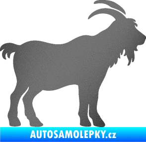 Samolepka Kozel 008 pravá silueta grafitová metalíza