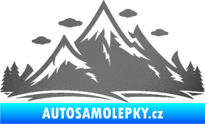 Samolepka Krajina hory 002 pravá grafitová metalíza