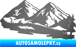 Samolepka Krajina hory 012 pravá grafitová metalíza