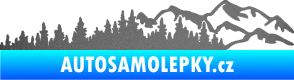 Samolepka Krajina hory 030 pravá grafitová metalíza