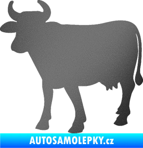 Samolepka Kráva 002 levá grafitová metalíza