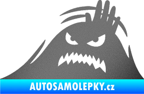 Samolepka Kuk 005 levá vzteklý šmírák grafitová metalíza