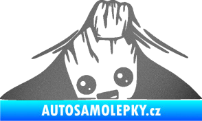 Samolepka Kuk 007 levá Groot vykukuje grafitová metalíza