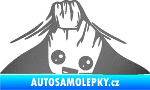 Samolepka Kuk 007 pravá Groot vykukuje grafitová metalíza