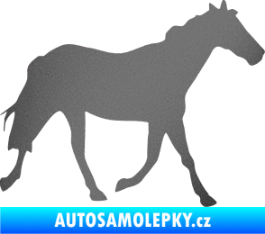 Samolepka Kůň 012 pravá grafitová metalíza