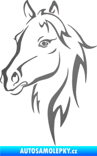 Samolepka Kůň 030 levá grafitová metalíza