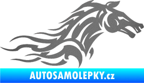 Samolepka Kůň 078 pravá grafitová metalíza