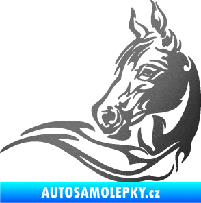 Samolepka Kůň 085 levá grafitová metalíza