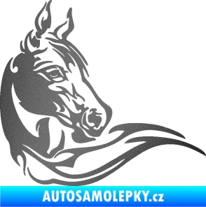 Samolepka Kůň 085 pravá grafitová metalíza