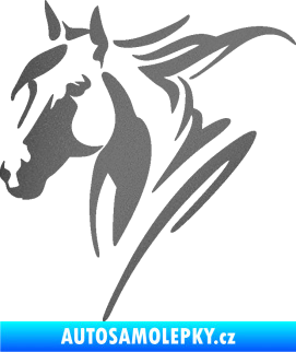 Samolepka Kůň 097 levá grafitová metalíza