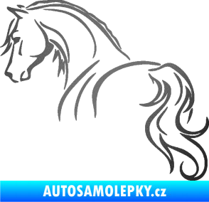 Samolepka Kůň 104 levá grafitová metalíza
