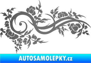 Samolepka Květina dekor 013 pravá grafitová metalíza