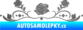 Samolepka Květina dekor 039 růžičky grafitová metalíza
