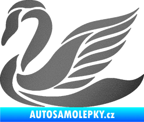 Samolepka Labuť 005 levá grafitová metalíza